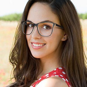 CP glasses frame with flat lens pin